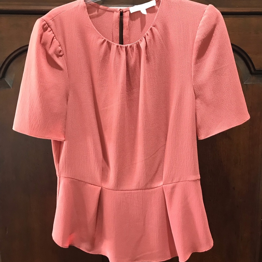 Short sleeve peplum blouse